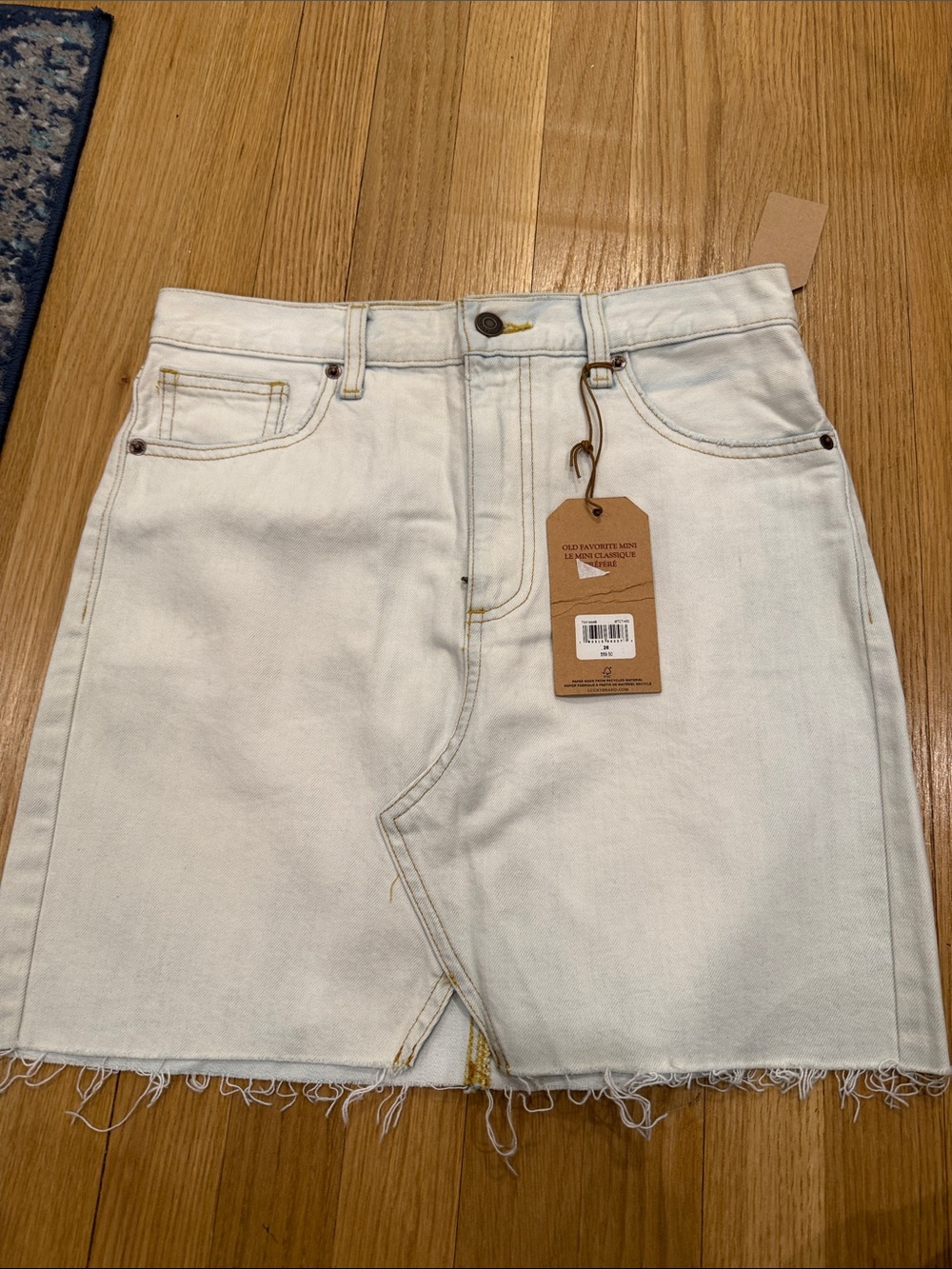 Lucky Brand White Denim Cutoff Shorts with Frayed Hem